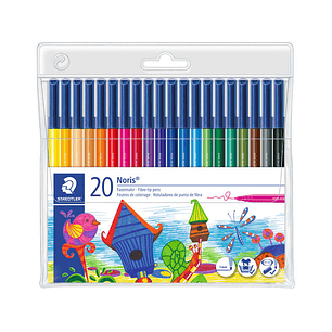 Staedtler Noris 326 Rotulador de Punta de Fina - Resistente a la Presion - Tinta Base de Agua - Colores Surtidos