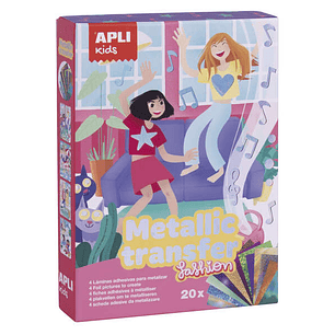 Apli Metallic Transfer Fashion - Sin Medida - Transferibles Metalicos para Decoracion de Prendas y Objetos