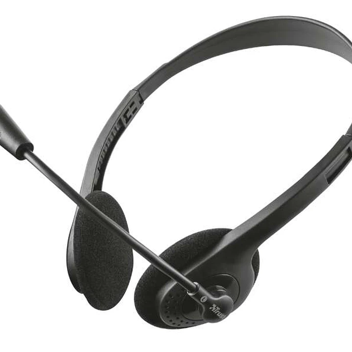 Trust Primo Chat Auriculares con Microfono - Control de Volumen - Diadema Ajustable - Jack 3.5mm - Color Negro 1