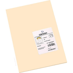 Canson Guarro Pack de 50 Cartulinas Iris A4 de 185g - 21x29.7cm - Color Cascara Huevo
