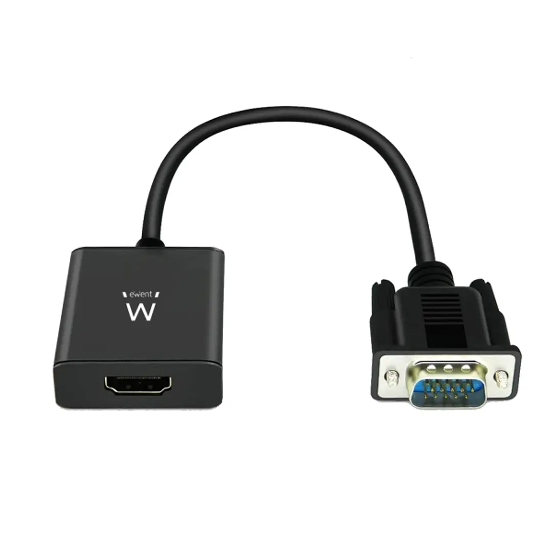 Ewent EW9866 Convertidor VGA a HDMI con Audio - Resolucion Maxima de 1920 x 1200 pixeles - No Drivers - Color Negro 1