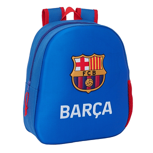 Safta F.C. Barcelona Mochila 3D - Asa de Mano - Portabotellas Lateral - 27x33x10cm - Color Azul
