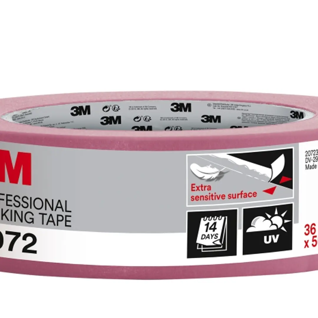 3M Cinta de Enmascarar - 36mm x 50m - Color Rosa 1