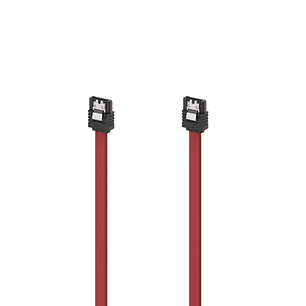 Hama Essential Cable de Datos Sata III - Velocidad hasta 6Gbps - Longitud 45cm - Color Rojo