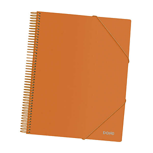 Dohe Carpeta con 40 Fundas Tamaño A4 - Tapa de Polipropileno Opaco de 800 Micras - Fundas Transparentes de 80 Micras - Espiral de Plastico de Color - 