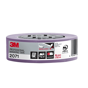 3M Cinta de Enmascarar para Superficies Delicadas - 36mm x 50m - 70% PEFC - Color Lavanda