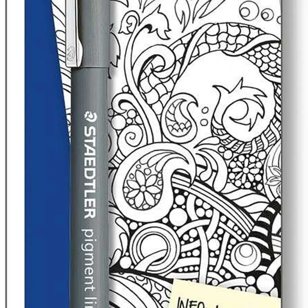 Staedtler Pigment Liner 308 Blister con Rotulador Calibrado - Trazo 0.8mm - Punta Engarzada en Metal - Color Negro 1