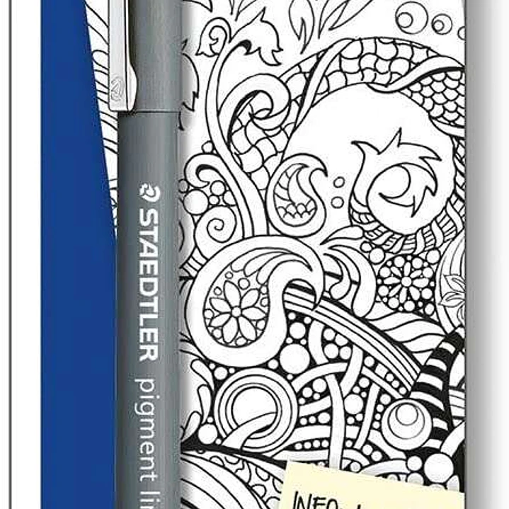 Staedtler Pigment Liner 308 Blister con Rotulador Calibrado - Trazo 0.8mm - Punta Engarzada en Metal - Color Negro 1