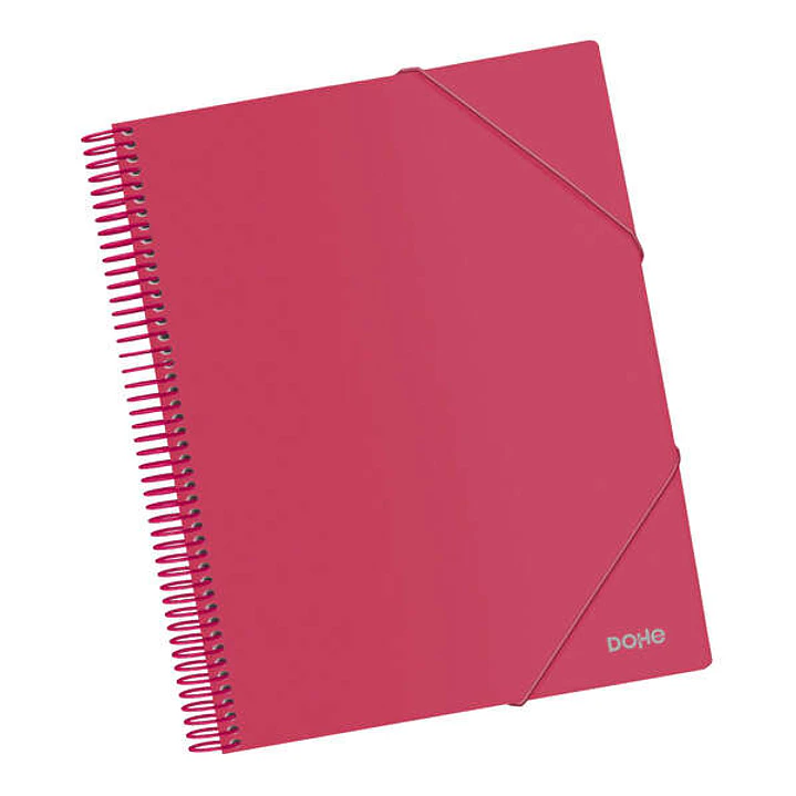 Dohe Carpeta con 40 Fundas Tamaño A4 - Tapa de Polipropileno Opaco de 800 Micras - Fundas Transparentes de 80 Micras - Espiral de Plastico de Color -  1