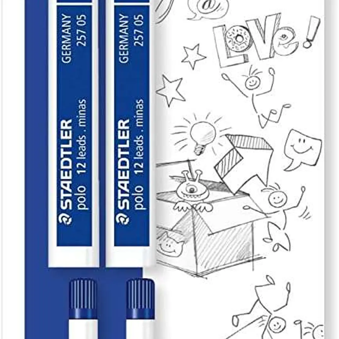 Staedtler Mars Micro Carbon 257 Pack de 4 Tubos de Minas con 12 Minas HB de 0.5mm - Resistencia a la Rotura - 90% Procedente de Materiales Naturales 1