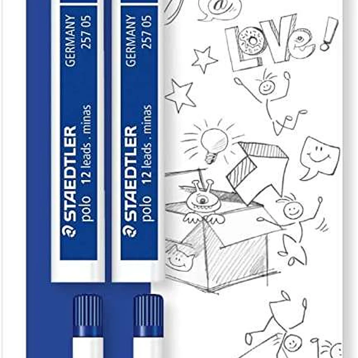 Staedtler Mars Micro Carbon 257 Pack de 4 Tubos de Minas con 12 Minas HB de 0.5mm - Resistencia a la Rotura - 90% Procedente de Materiales Naturales 1