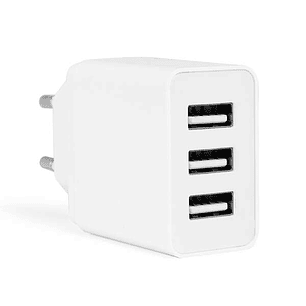 Orbegozo EN 1100 Cargador USB Multiple - Carga hasta 3 Dispositivos Simultaneamente - Proteccion contra Sobrecarga y Cortocircuitos - Compacto y Porta