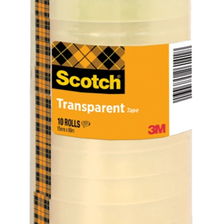 Scotch Pack de 10 Cintas Adhesivas - 15mm x 66m - Color Transparente 1