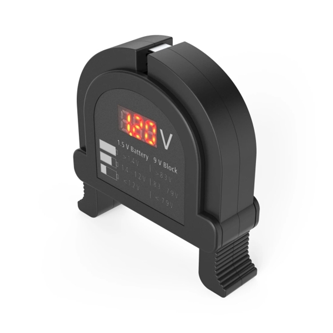 Hama Comprobador de Pilas y Baterias - Universal - Pantalla Digital - Color Negro 1