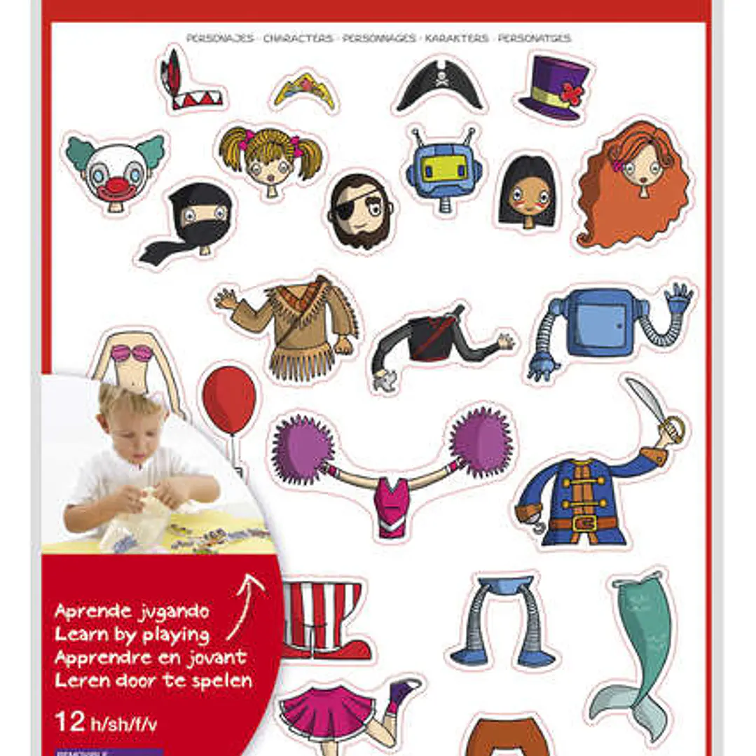 Apli Gomets Tematicos Personajes - 300 Unidades - Adhesivo Removible - Ilustraciones Divertidas - Ideal para Escuelas - Adhesivo Base Agua - Libre de  1