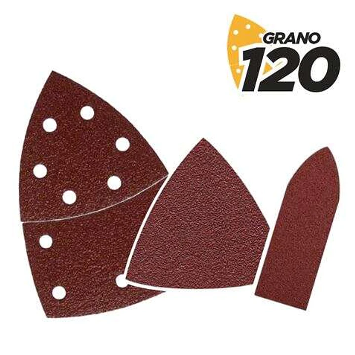 Blim Pack de 9 Lijas con Velcro para Lijadora BL0137 - Grano 120 - 3 Formatos 1