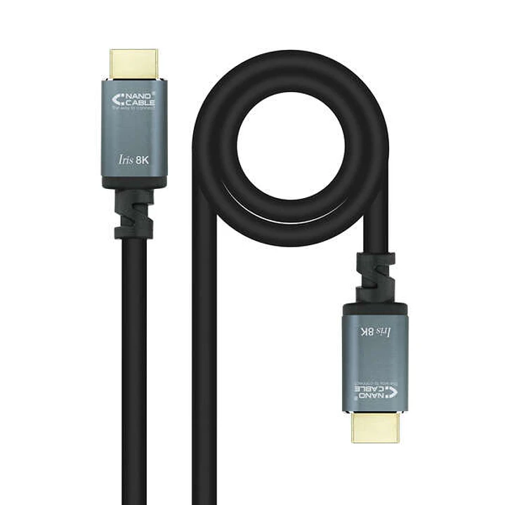 Nanocable Cable HDMI 2.1 IRIS 8K Macho a HDMI 2.1 IRIS 8K Macho 2m - Color Negro 1