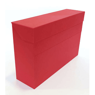 Elba Caja de Transferencia Resistente 39.6x25.4cm - Tapa con Cierre de Seguridad - Asa Ergonomica - Color Rojo Intenso