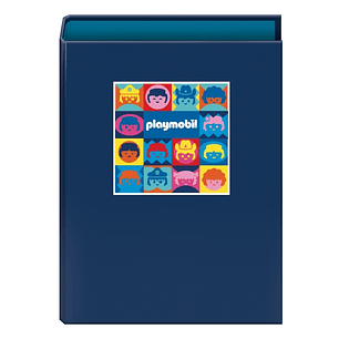Dohe Playmobil Carpeta de 4 Anillas Mixtas de 40mm - Formato Folio - Cubierta en Carton Forrado Plastificado