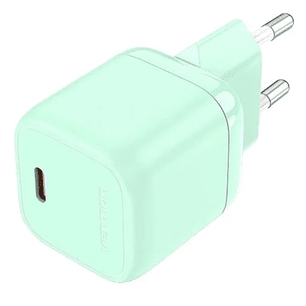 Vention Cargador de Pared GaN USB-C 30W 3A - Carga Rapida - Color Verde