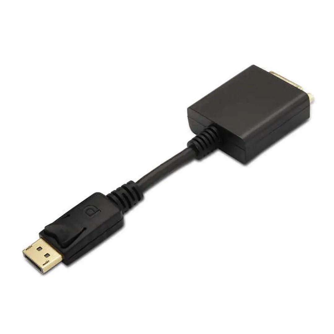 Aisens Conversor Displayport a DVI Single Link - DP/M-DVI/H - 15cm - Color Negro 1