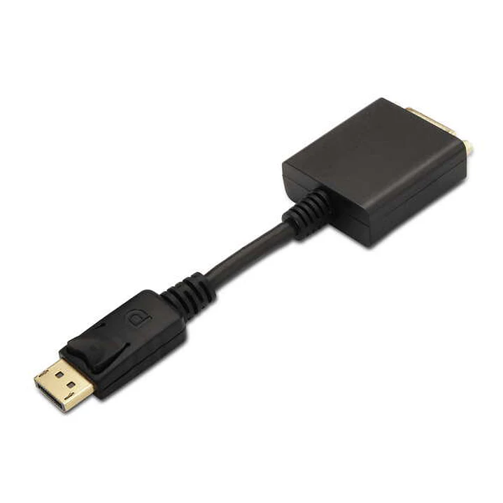 Aisens Conversor Displayport a DVI Single Link - DP/M-DVI/H - 15cm - Color Negro 1