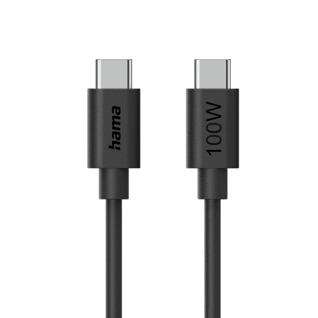 Hama Cable USB-C Macho - Longitud 1.2m - Velocidad hasta 480Mbps - Color Negro 1