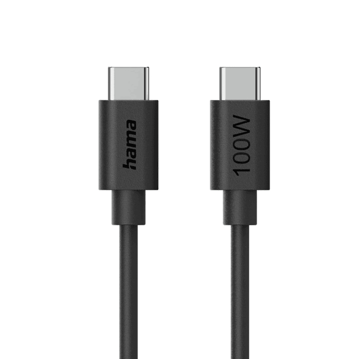 Hama Cable USB-C Macho - Longitud 1.2m - Velocidad hasta 480Mbps - Color Negro 1