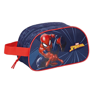 Safta Spider-Man Neceser de 5L - Cremallera - Asa Lateral - Adapatable a Carro - 260x120x150mm - Color Azul Marino