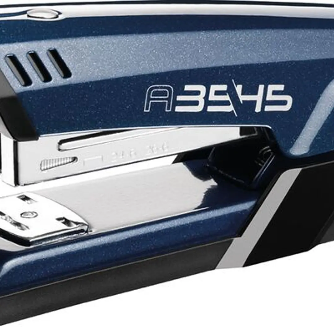 Maped Half Strip A-3545 Grapadora Metalica de Sobremesa - Hasta 25 Hojas a la Vez - Admite Grapas 24/6 y 26/6 - Grapado Abierto y Cerrado - Color Azul 1