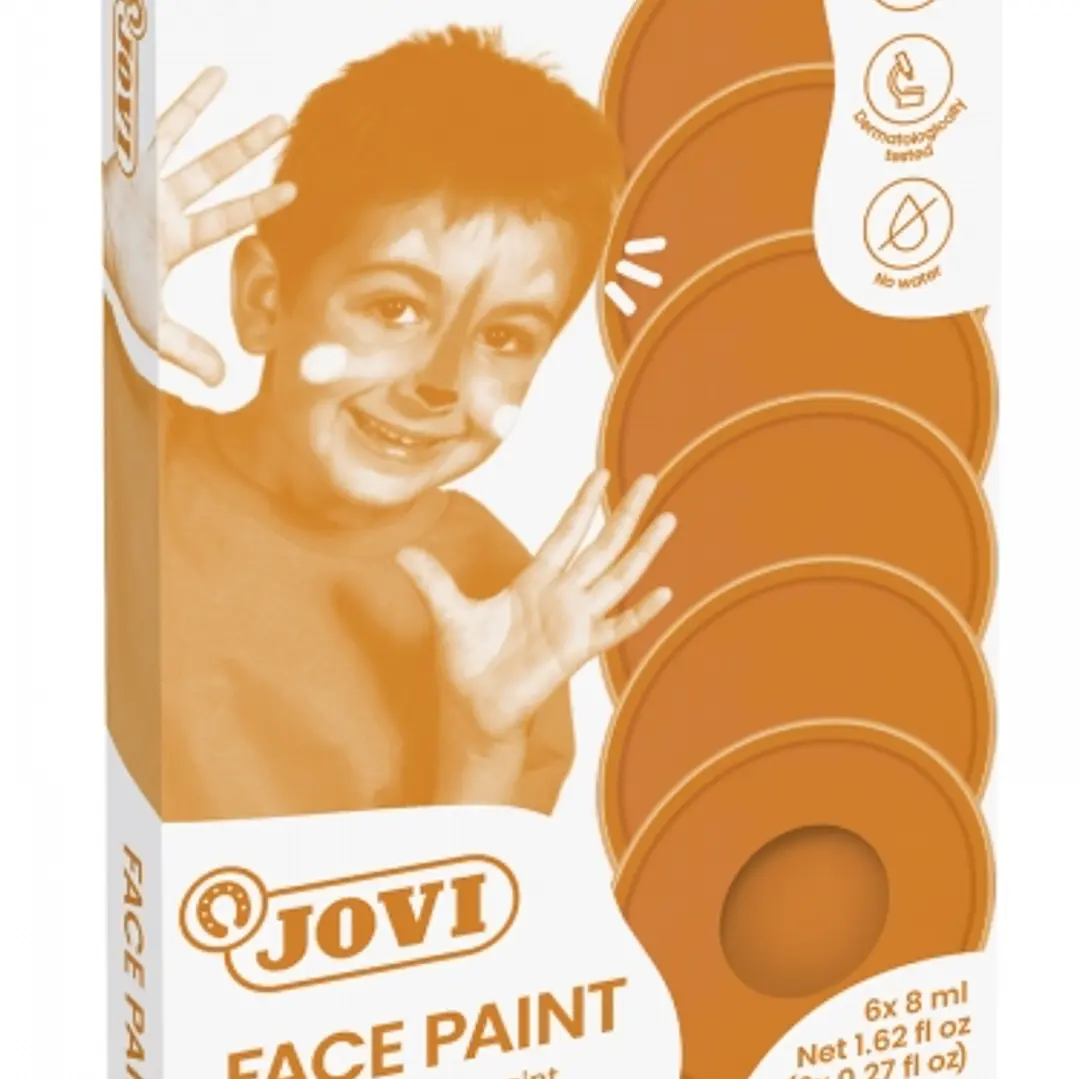 Jovi Estuche de 6 Botes 8ml Maquillaje Crema - Hipoalergenico - Base Grasa - Facil Aplicacion - Gran Cobertura - sin Parabenos - Facil de Retirar - Co 1