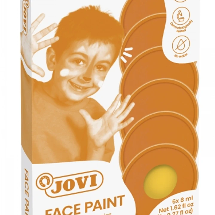 Jovi Estuche de 6 Botes Maquillaje Crema - Hipoalergenico - Base Grasa - Facil Aplicacion - Gran Cobertura - sin Parabenos - Facil de Retirar - Color  1