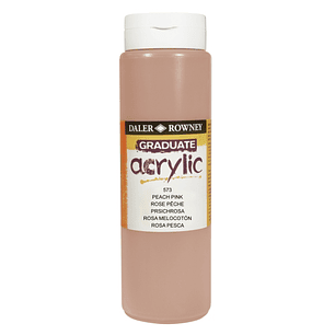 Daler Rowney Graduate Pintura Acrilica - Botella de Plastico - 500ml - Color Rosa Melocoton