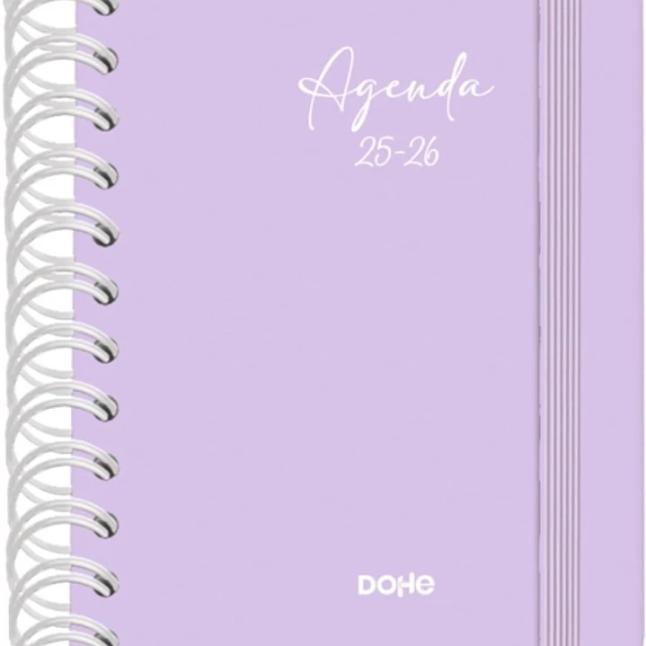 Dohe Serenity Agenda Escolar 25/26 Espiral Wireo A6 - Dia Pagina - Papel 80g/m2 - 4 Hojas de Pegatinas - Cubierta de Carton Plastificado - Cierre con 1