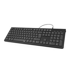 Hama Kc-200 Teclado de Formato Completo - Cable 150cm - Disposicion Qwerty Es - 105 Teclas - 2x43.3x13.2cm - Color Negro