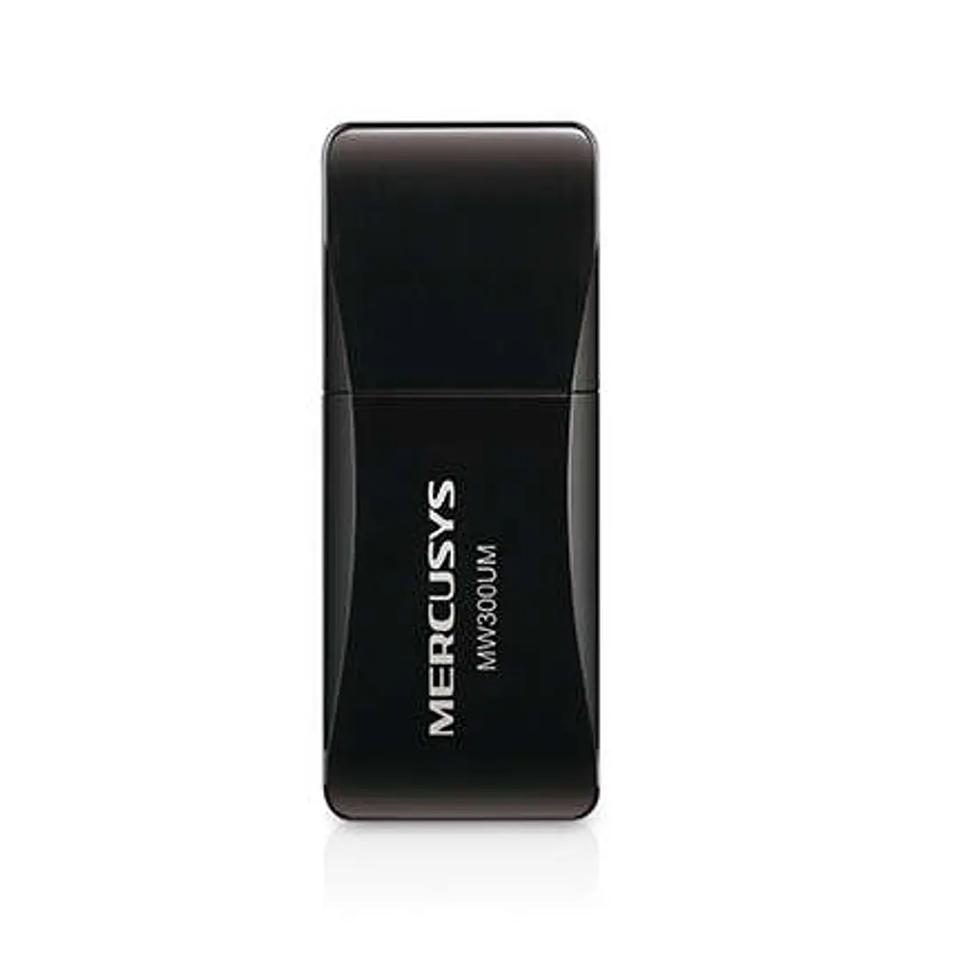 Mercusys N300 Mini Adaptador Inalambrico USB 2.0 - Hasta 300Mbps - Color Negro 1