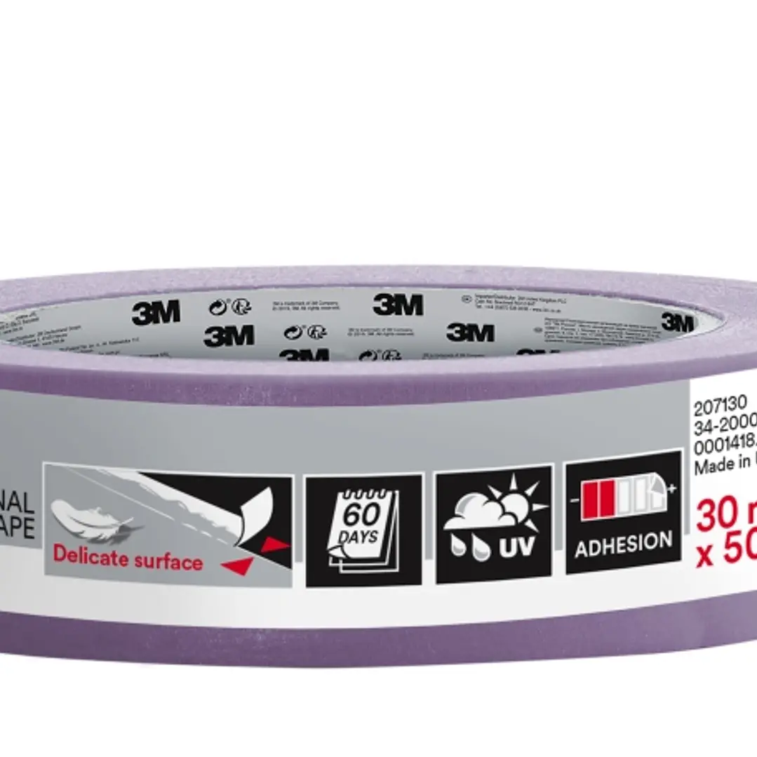 3M Cinta de Enmascarar para Superficies Delicadas - 30mm x 50m - 70% PEFC - Color Lavanda 1
