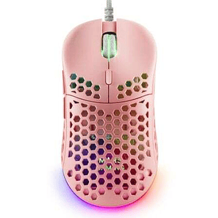 Mars Gaming MM55 Raton Gaming USB 12800dpi - Carcasa de Panel Perforado - 5 Botones - Iluminacion RGB Chroma - Uso Diestro - Cable de 1.70m