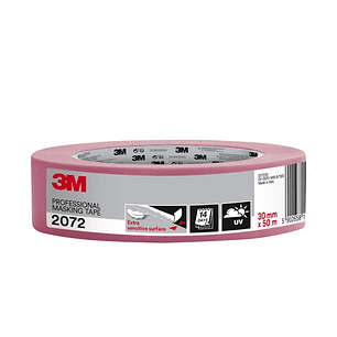 3M Cinta de Enmascarar para Superficies Delicadas - 30mm x 50m - Color Rosa