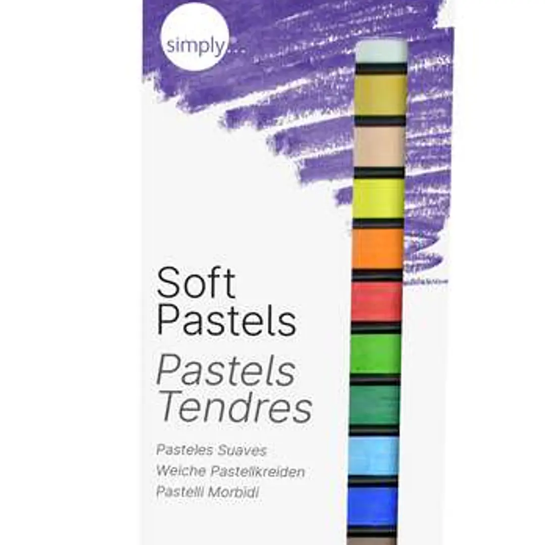 Daler Rowney Pack de 12 Pasteles Blandos - Para Amplia Variedad de Superficies - Facil de Usar - Colores Surtidos 1