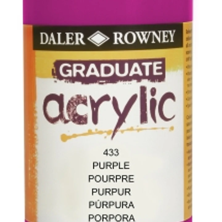 Daler Rowney Graduate Pintura Acrilica - Botella de Plastico - 500ml - Color Lila 1