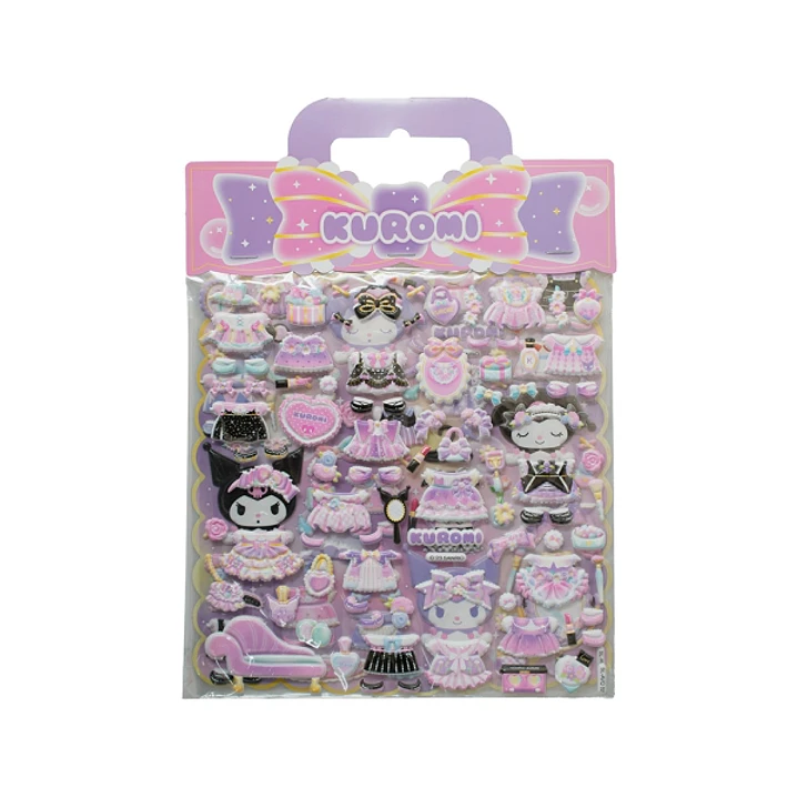 Comansi Pegatinas en Relieve Kuromi 20 x 29 cm - 2 Modelos - Efecto 3D - Estilo Kawaii 1