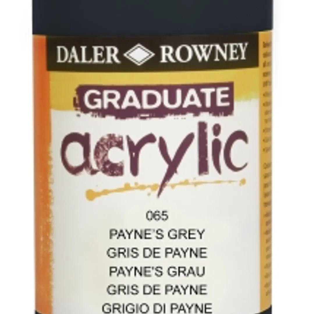 Daler Rowney Graduate Pintura Acrilica - Botella de Plastico - 500ml - Color Gris de Payne 1