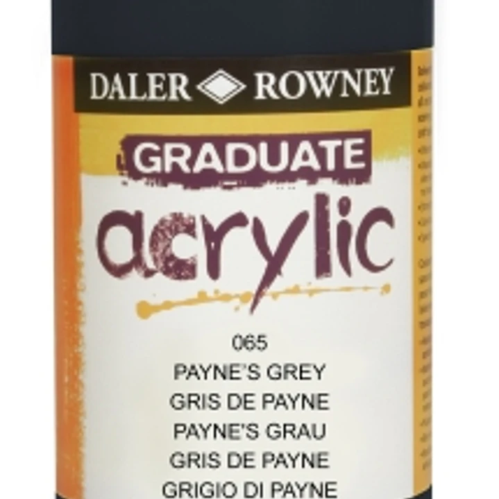 Daler Rowney Graduate Pintura Acrilica - Botella de Plastico - 500ml - Color Gris de Payne 1