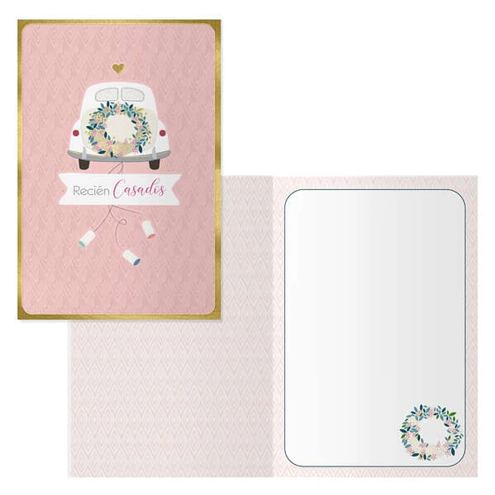 Dohe Casados Pack de 6 Tarjetas de Felicitacion de Boda - 11.5x17cm - Impresas a Todo Color - Estampaciones con Pelicula de Color - Estampacion en Sec 1