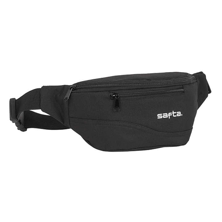 Safta Bolsa de Cintura - Cremallera - Cintas Ajustables - 2.49L - 230x90x120mm - Color Negro 1