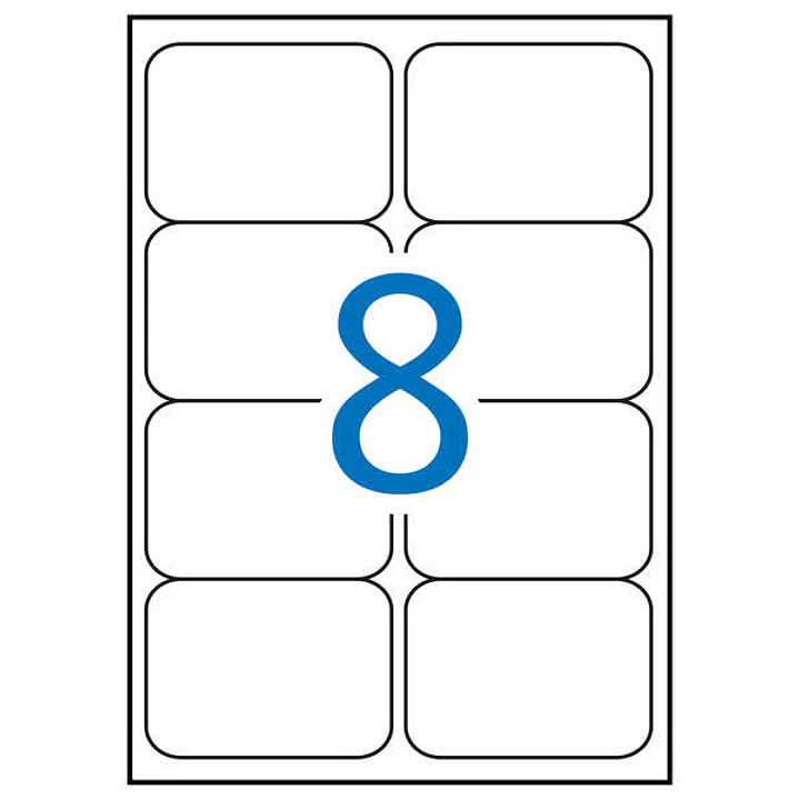 Apli Etiquetas Naranja Fluorescente Permanentes 99.1 x 67.7mm 20 Hojas 1