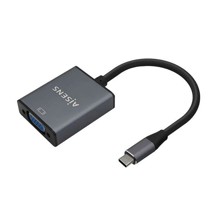 Aisens Conversor Aluminio USB-C a VGA - USB-C/M-Hdb15/H - 15cm - Color Gris 1