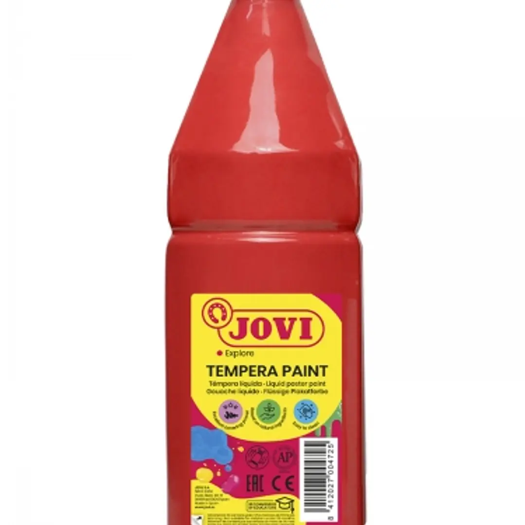 Jovi Tempera Paint Tempera Liquida 1000ml - Base Agua - Lista para Usar - Alto Poder Cubriente - Secado Rapido - Excelente Rendimiento - Facil Aplicac 1