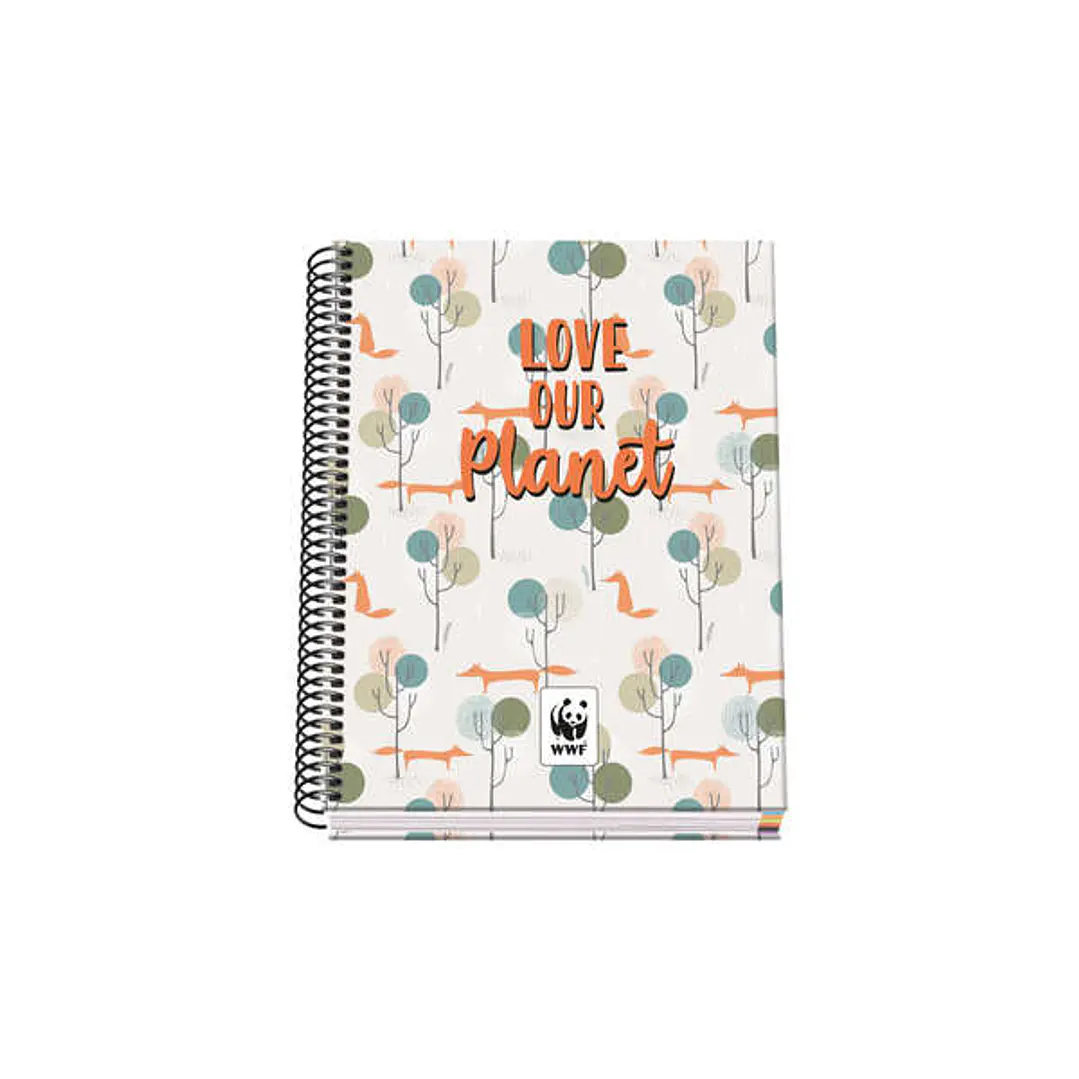 Dohe Cuaderno Espiral Tapa Dura A5 - 162x210mm - Cubierta Carton Forrado - Interior 100 Hojas Offset 90g - Cuadricula 5mm 1